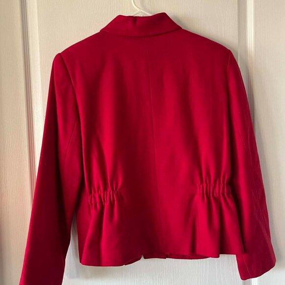 Urban Wool Merino Collection 100% Pure New Wool Zip Jacket Women's size 12 Red - Picture 4 of 7